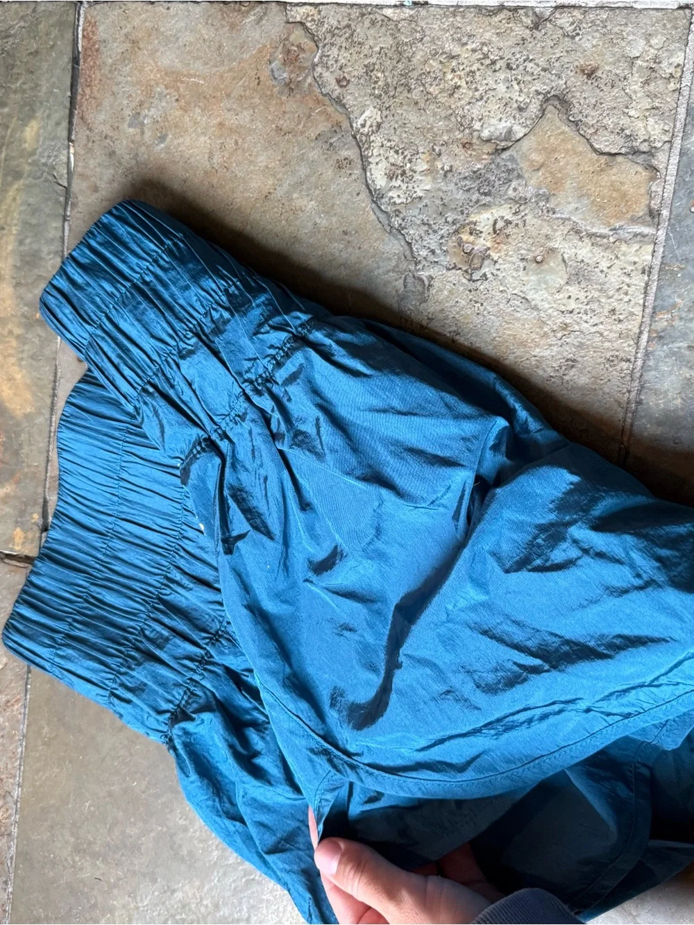 Free People Blue Women's Elastic-Waist Athletic Shorts